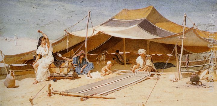 Spinners and Weavers painting - Frederick Goodall Spinners and Weavers art painting